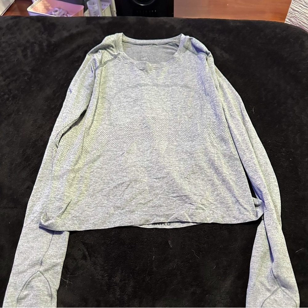 Gray Lululemon Long Sleeve Shirt